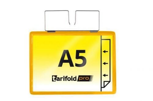 Identifikačné vrecko, A5, krajina, s kovovým závesom, s kovovým rámom, žltá, 10 ks