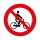 CYCLING IS PROHIBITED!' PODLAHOVÁ ZNAČKA 300 mm