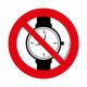 NO METALLIC ARTICLES OR WATCHES!' PODLAHOVÁ ZNAČKA 300 mm