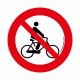 CYCLING IS PROHIBITED!' PODLAHOVÁ ZNAČKA 500 mm